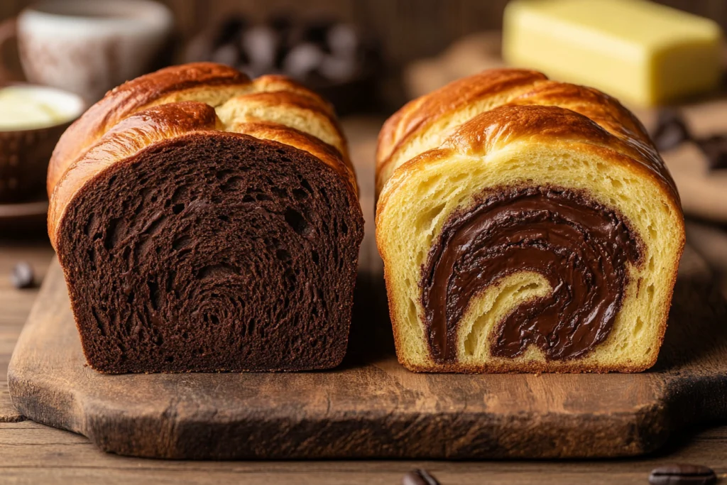 difference between chocolate babka and brioche